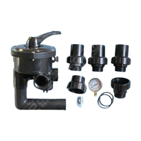 E88280811B - VANNE SIDE NOIRE 1"1/2 MPV03 AVEC LIAISONS POUR FILTRES SP. S. MFS - ENTRAXE 125 MM - SUR STOCK