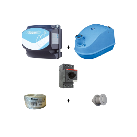Pack Pneumatique Spa Complet – Blower Hydroair 1200W + Coffret CCEI + Disjoncteur ABB + Bouton + Tuyau 25m