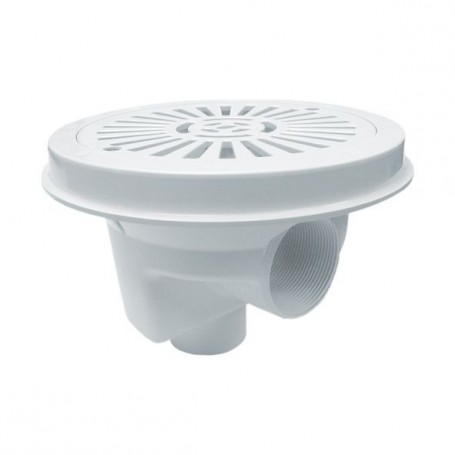 Bonde de fond Ø 200 mm ronde avec grille plate - Vis standard